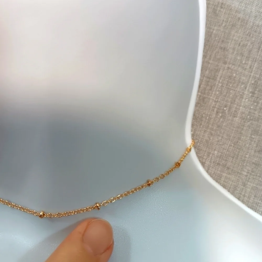 Gold Dainty Chain Choker Necklace 12